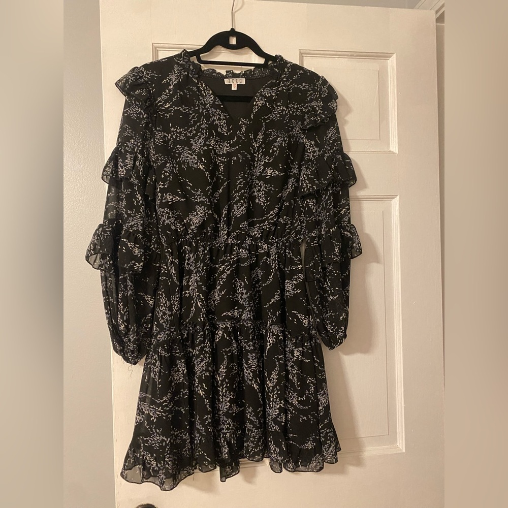 Long sleeve ruffled dress